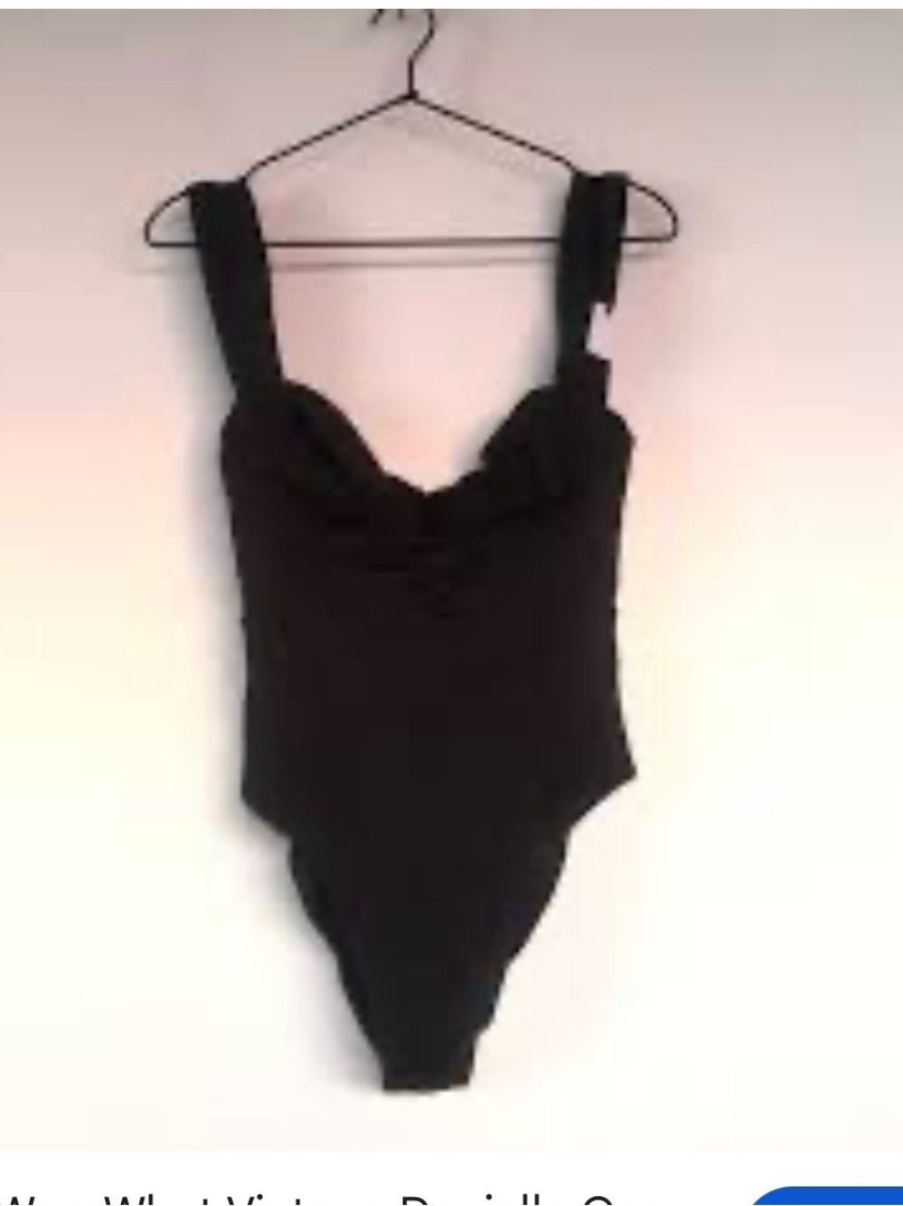 WeWoreWhat Black One-Piece Swimsuit with Wide Straps